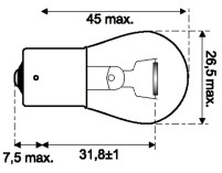 Osram Glühlampe BA15s 12V 21W