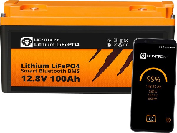 Liontron LiFePO4 LX Arctic Smart Bluetooth BMS Lithium-Batterie 12,8 V / 100 Ah