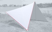 Bent Canvas Plain Set Tarp white / zipper red