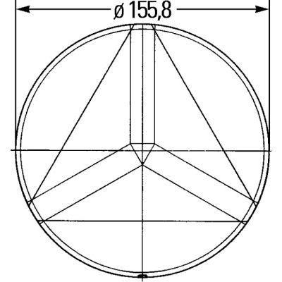 Réflecteur rond triangulaire rouge