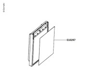 Silberne Dekorplatte für CRX0110/CRX1110E in der Grösse 635x490mm