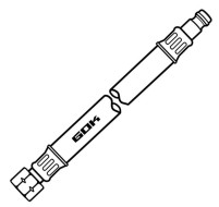 Mitteldruck-Schlauchleitung 300 mm, 1/4 Zoll links, SB-verpa