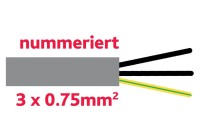 YMM Anhaengerkabel Flex-JZ 3x0.75 grau