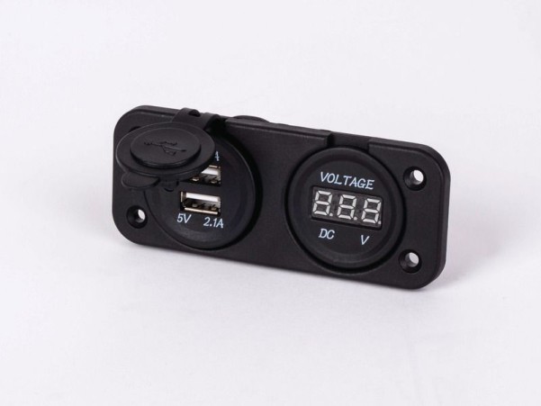 Voltmeter mit zwei USB-Anschlüssen