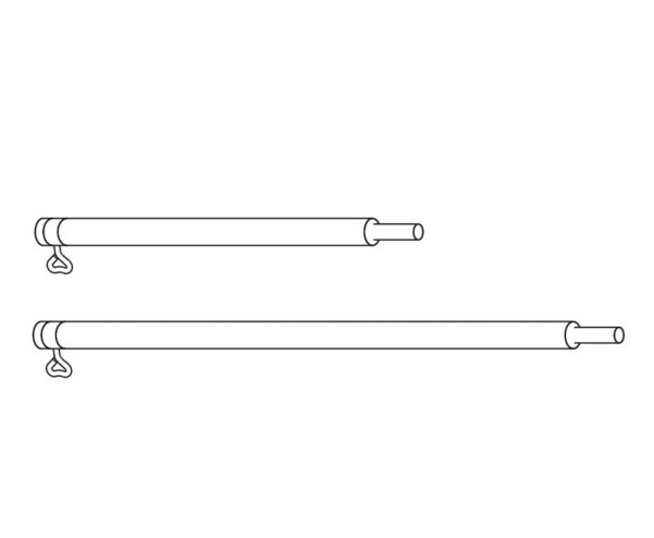 Verlängerungsstange Stahl 1,0M, Ø25x1,0mm lose