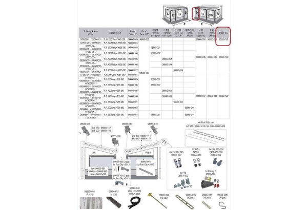 Fiamma Kit Privacy Door Room 260 Van RS