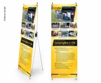 X-Banner mit Reimo Campingbox L-CM Motiv - Spanisch - Grösse 60x180cm