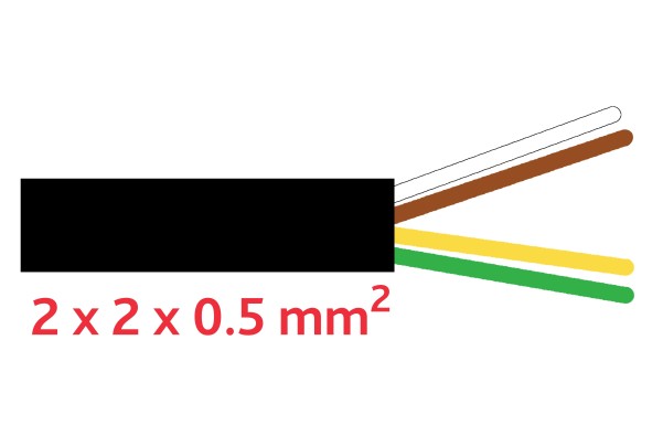 Can-Bus-Kabel 2 x 2 x 0.5 mm violett