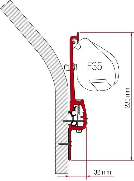 Fiamma F35 Pro Adapter für Eriba Touring