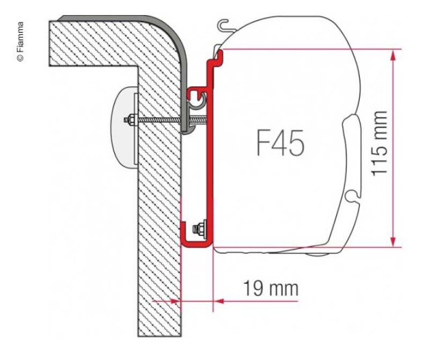 Schnellmontage-Adapter für Fiamma F45 Markisen