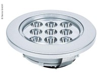 LED-Einbaulampe, 9 SMD LED (ohne Schalter), silber