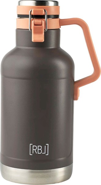 Rebel Outdoor Isolierflasche aus doppelwandigem Edelstahl 1900 ml braun rosa