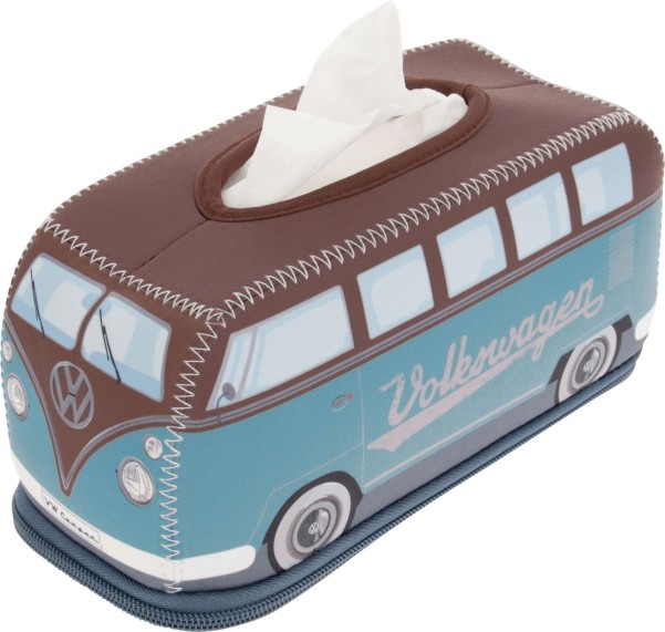 VW Collection T1 Bus 3D Neopren Kosmetikspender petrol / braun